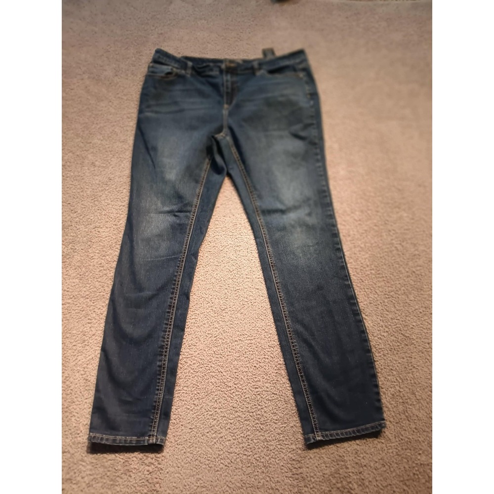 Buffalo David Bitton Women's Slim Fit Jeans Size 12/32 Dark Wash Stretch Denim